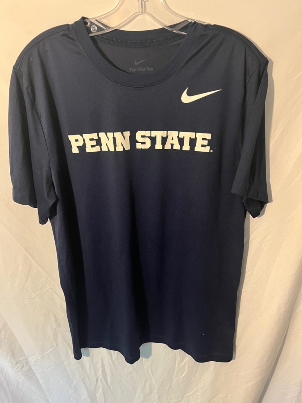 Nike Men's Navy Penn State Graphic Tee with White Logo
